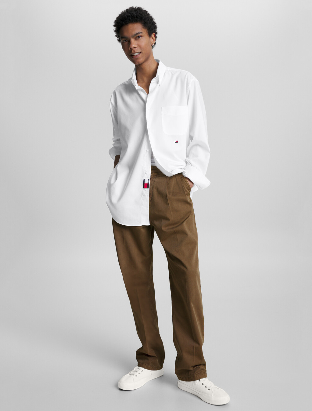 Tommy Hilfiger X Shawn Mendes Archive Fit Oxford Shirt, Optic White, hi-res