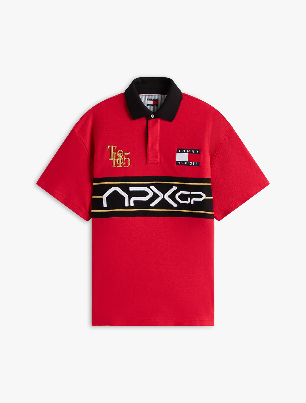 The APXGP Collection Relaxed Logo Polo Shirt, Primary Red/Black, hi-res
