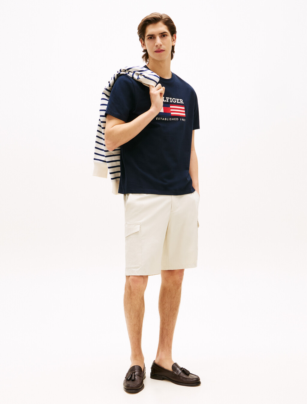 Americana Monotype Flag Box T-Shirt, Desert Sky, hi-res