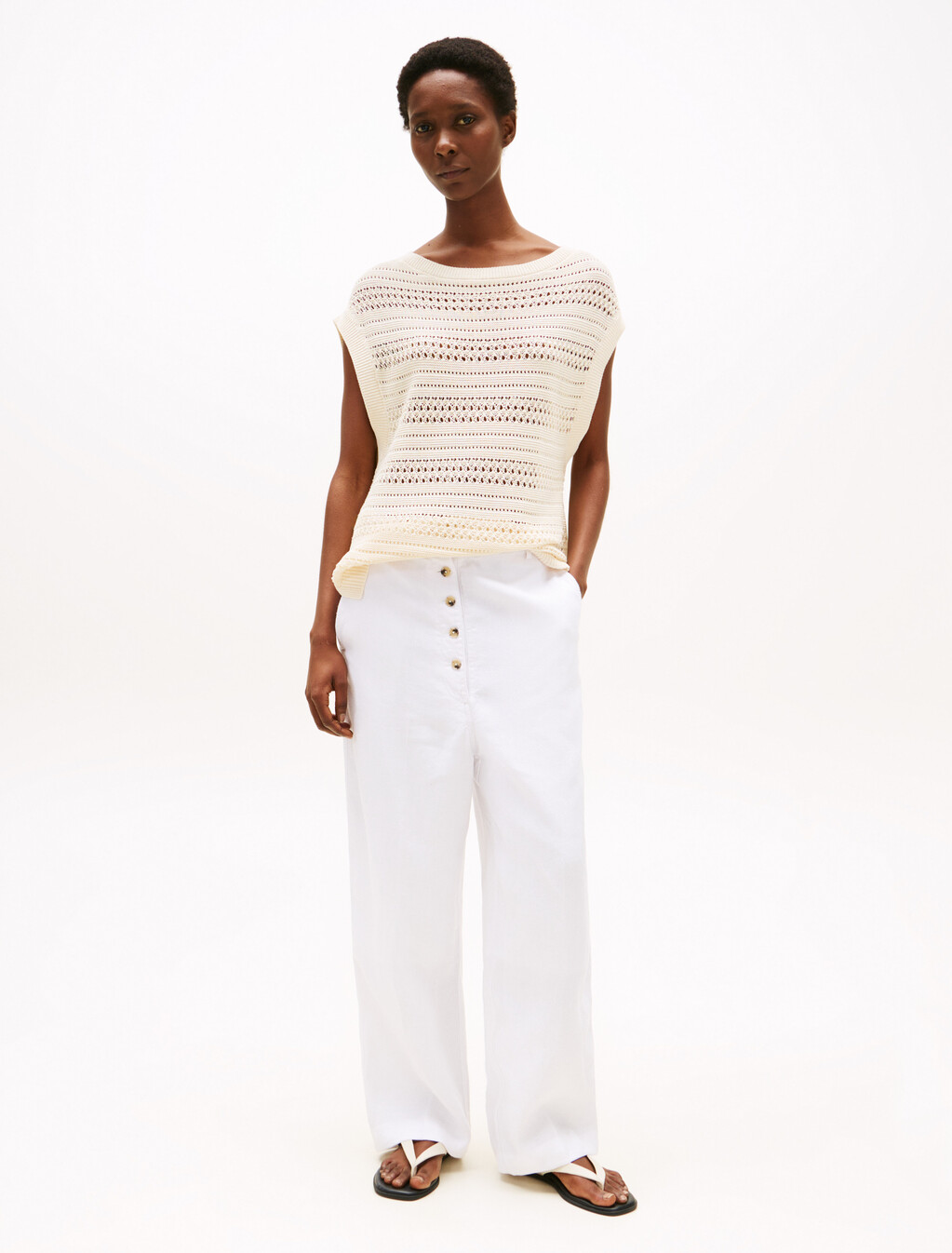 Crochet Sweater Vest, Desert Sand Dune, hi-res