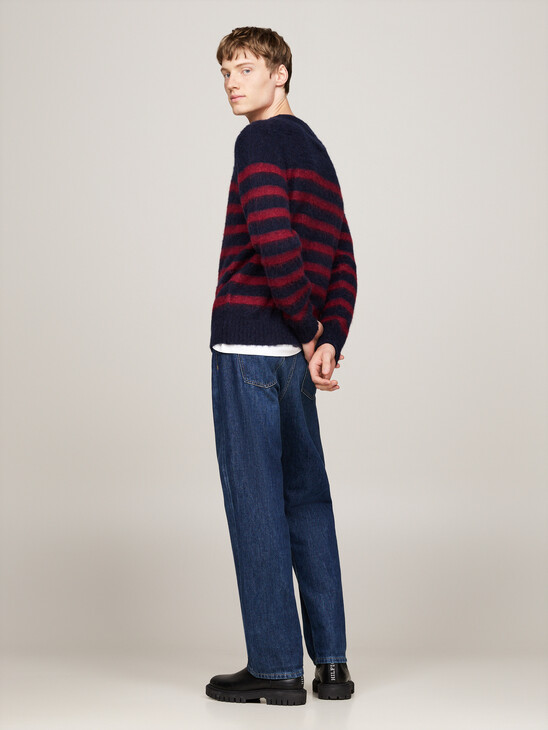 Stripe Relaxed Jumper with Alpaca