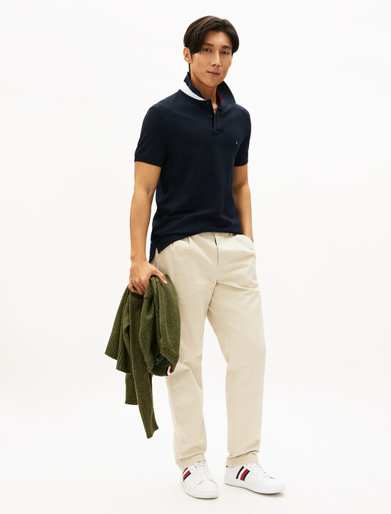 Color Block Undercollar Polo