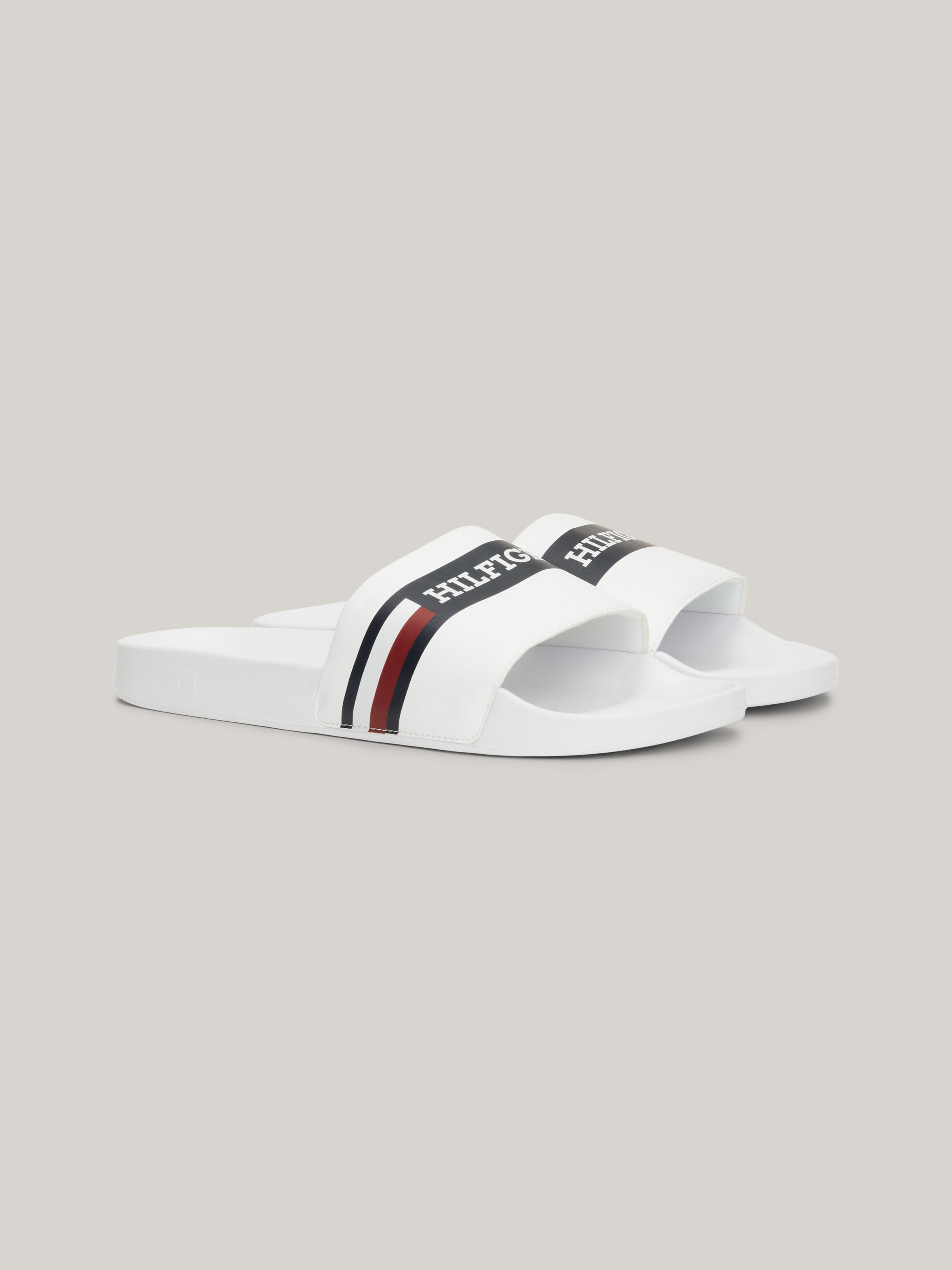White tommy hilfiger new arrivals sliders