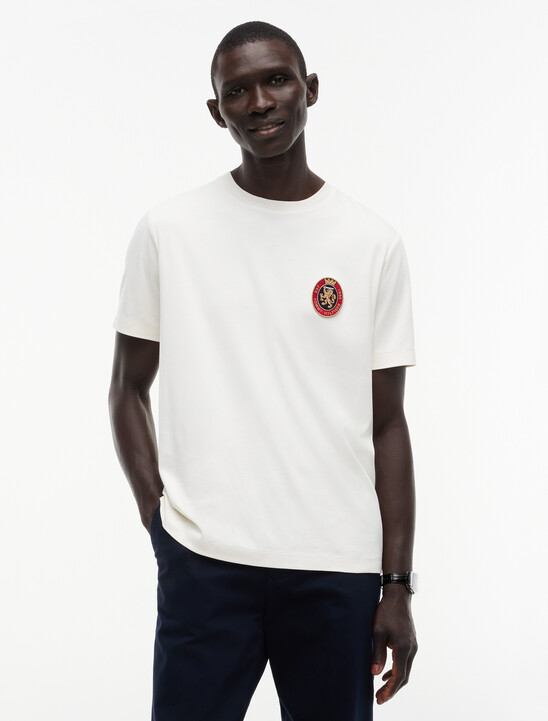 Crest Pocket Fluid Cotton T-Shirt