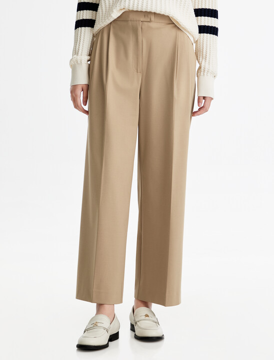 Twill Blend Straight Pants