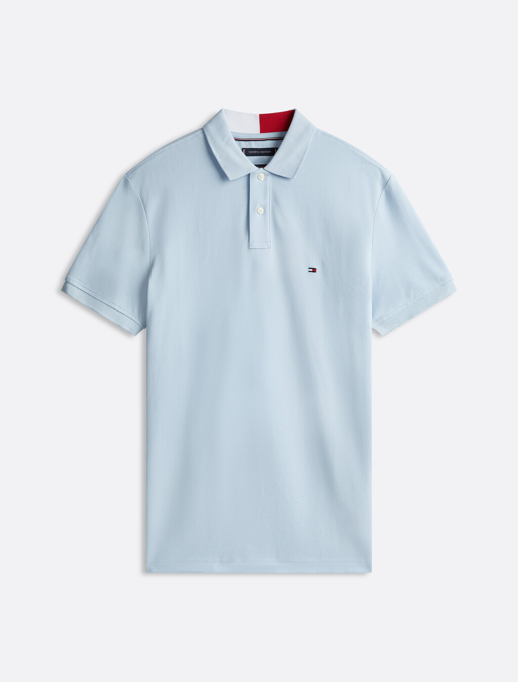 Color Block Undercollar Polo, Breezy Blue, hi-res