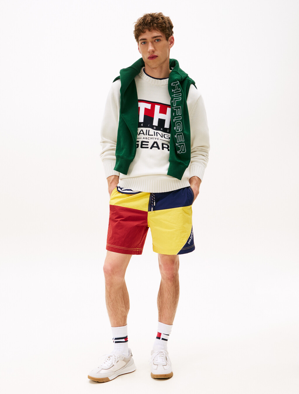 Hilfiger Sailing Colour-Blocked Shorts, Soft Sunflower / Multi, hi-res