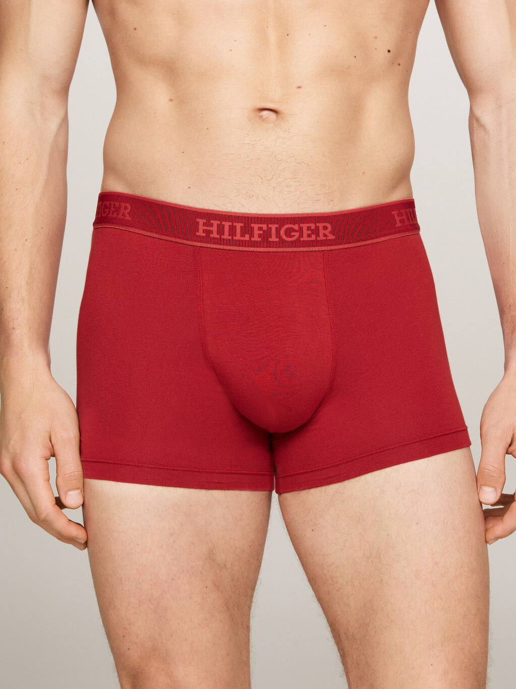 3-Pack Hilfiger Monotype Repeat Logo Trunks, Dark Magma/White/Deep Indigo, hi-res