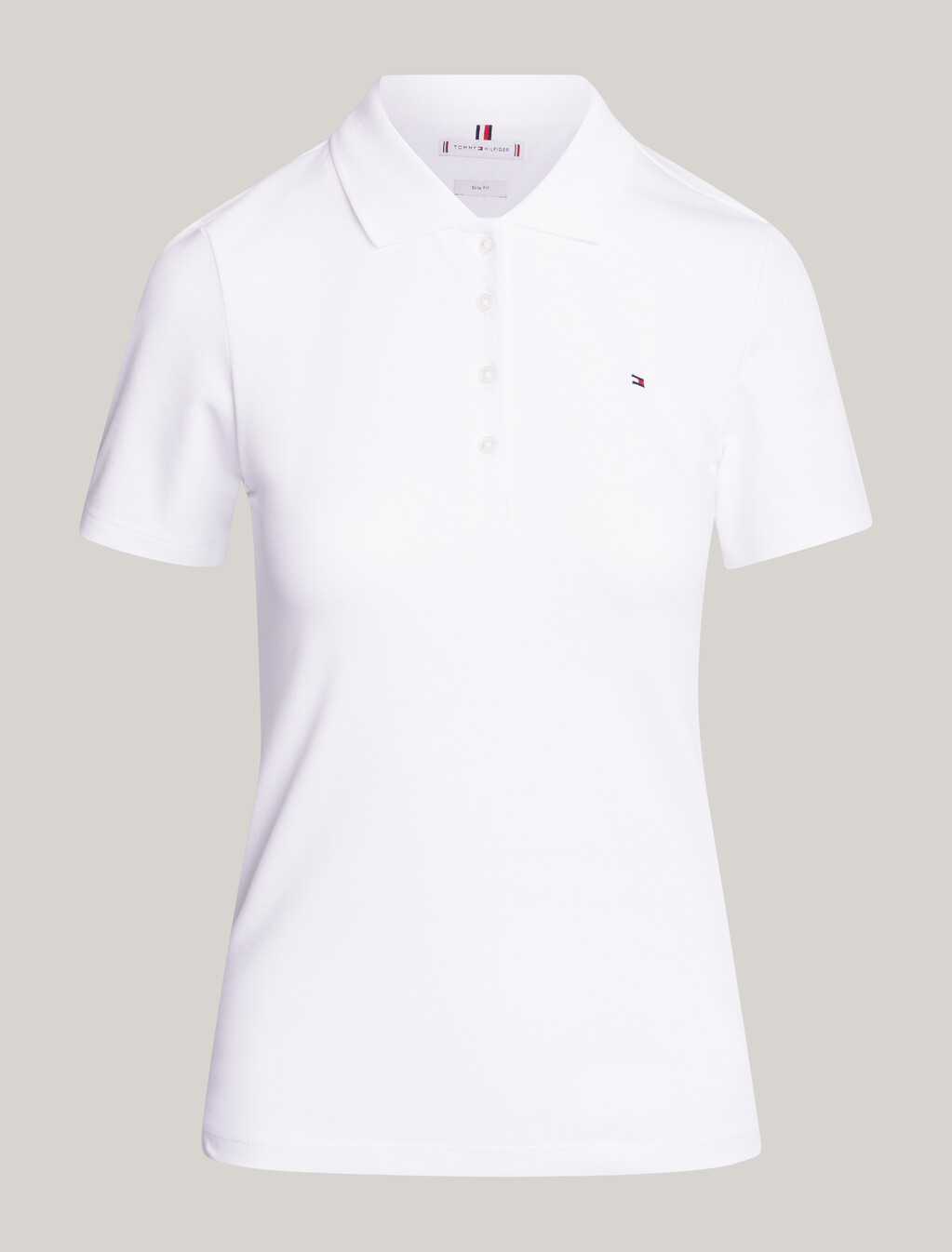 Essential Slim Fit Polo, Th Optic White, hi-res