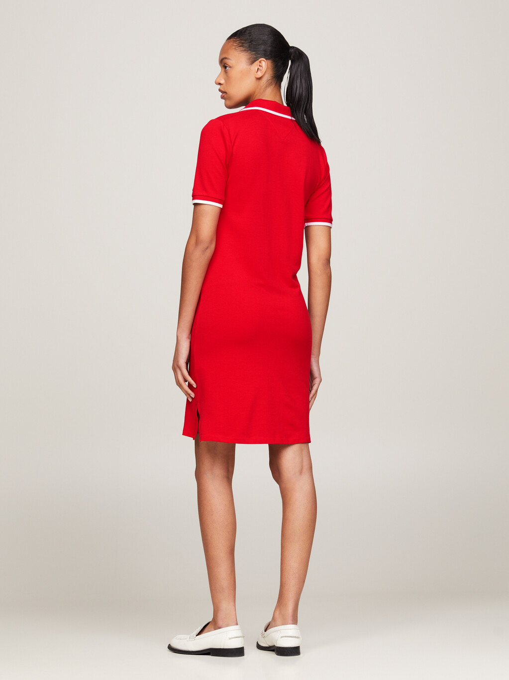 TH Monogram Maxi Polo Dress, Fierce Red, hi-res