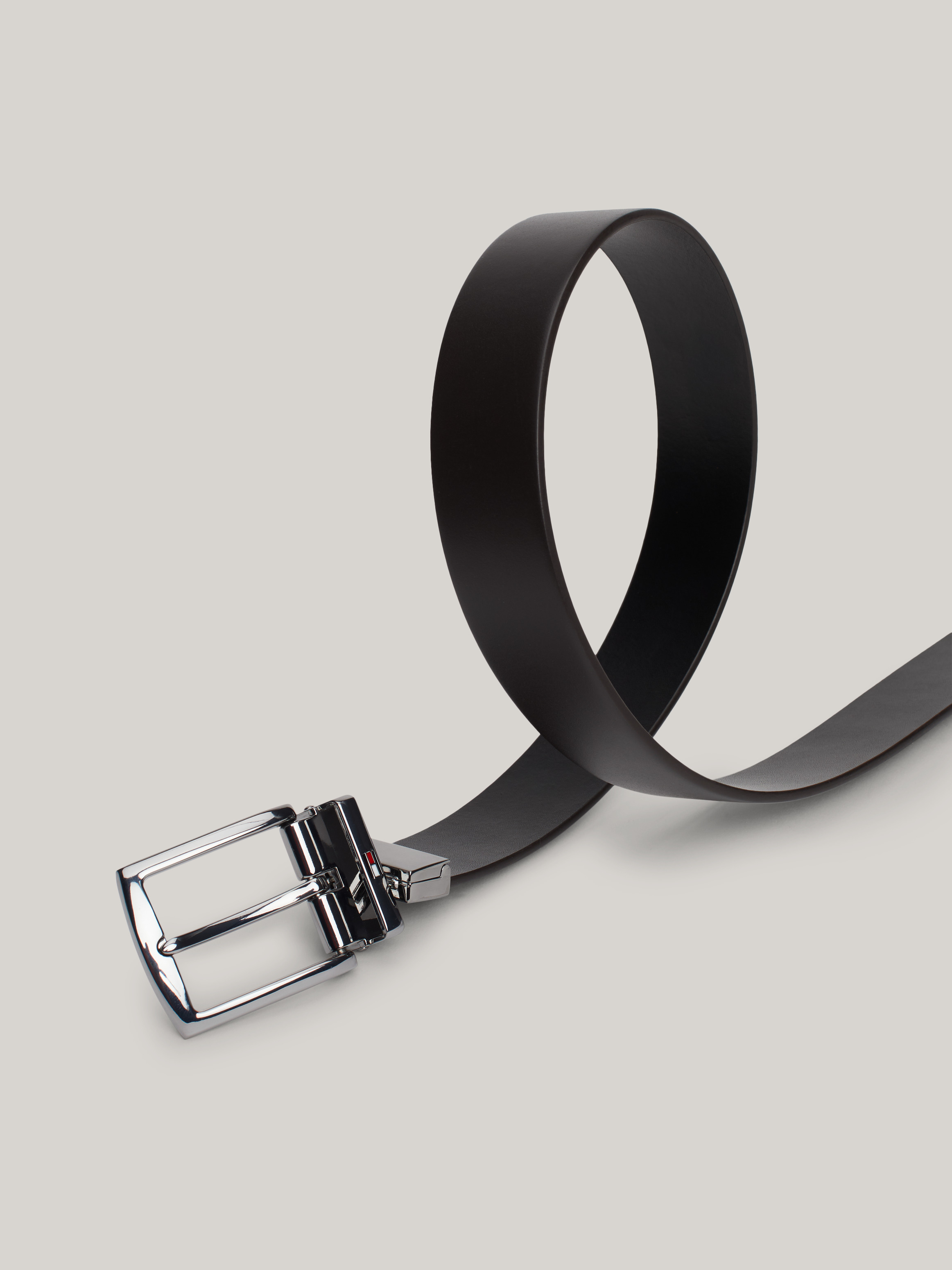 Denton Reversible Square Buckle Leather Belt | brown | Tommy
