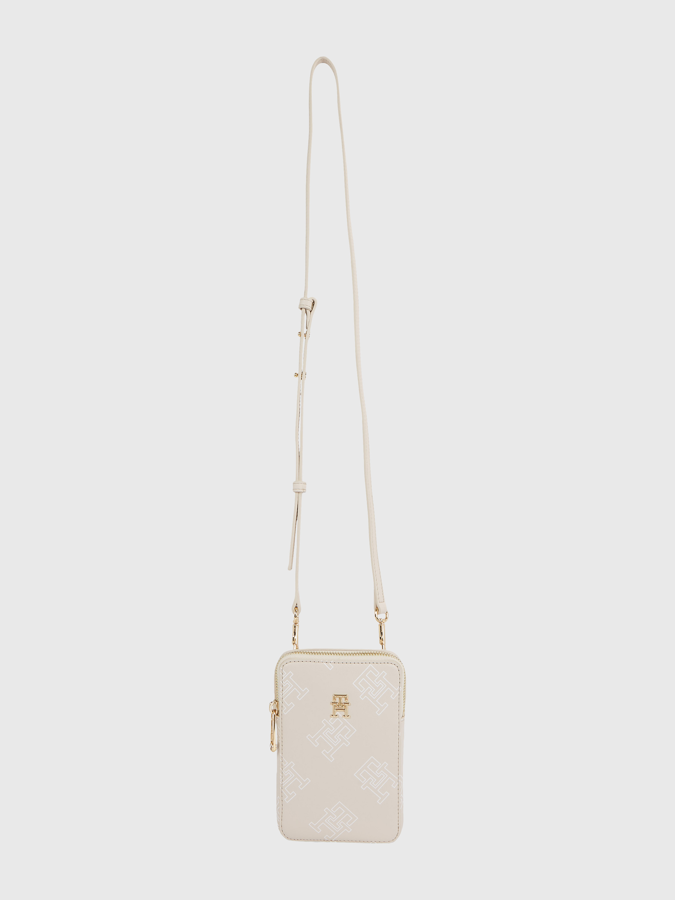 River Island Monogram Pouchette Cross Body Bag in White